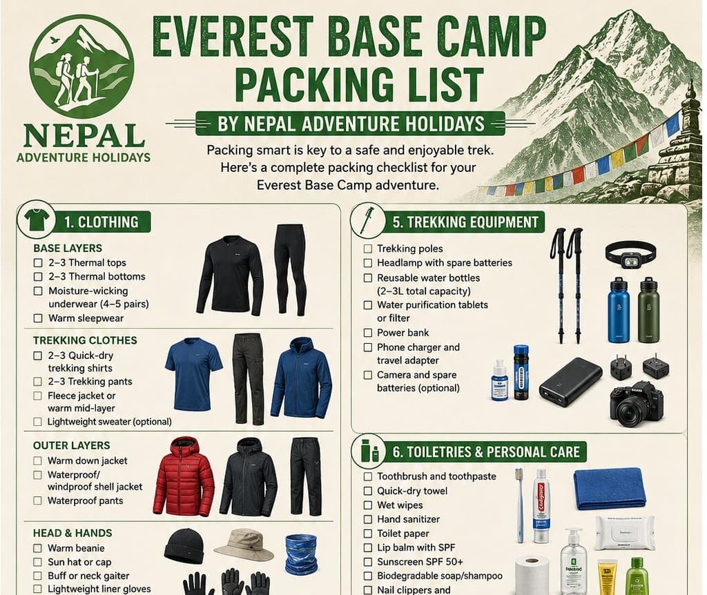 Packing List for Everest Base Camp Trek: Gear Up for the Khumbu Region